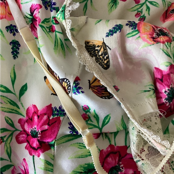Victoria's Secret Dresses & Skirts - Y2K Victoria’s Secret  Floral Butterfly Lace Slip Mini  Dress Lingerie L